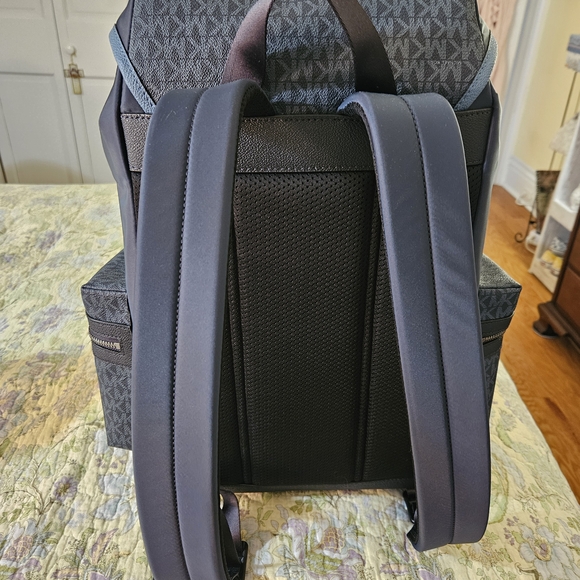 Michael Kors Men's Charcoal and Blue Backpack - Picture 2 of 4
